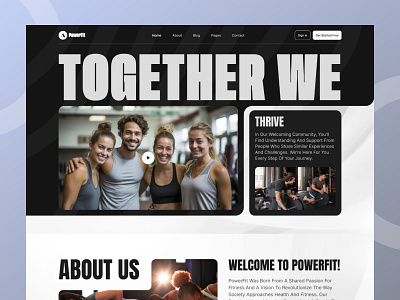 Fitness website fitness hero section home page landing pgae ui ui ux ux website