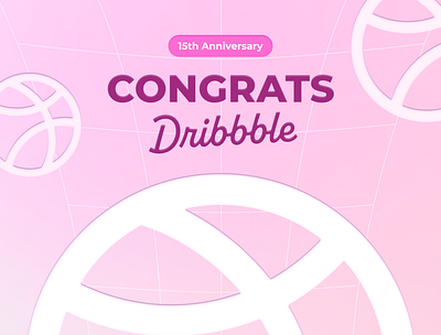 Dribbble 15th Anniversary 15th 2024 anniversary b ball basketball birthday branding celebrating congrats designers dribbble dribbbles game graphic design hoops inspiration main screen official playoff pink purple