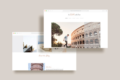 To ROAM with Love - Travel Blog Mock Website branding design graphic design logo ui ux vector