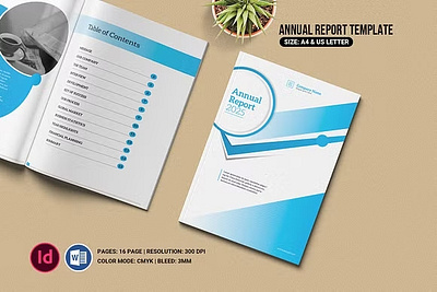 Annual Report Template annual report annual report template bifold brochure business brochure business profile business report clean company report corporate design creative brochure creative proposal editable indesign template minimal modern ms word professional design proposal report brochure report template