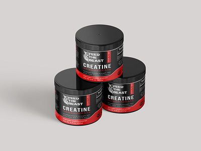 Supplement Packaging Design creatine jar label packaging supplement