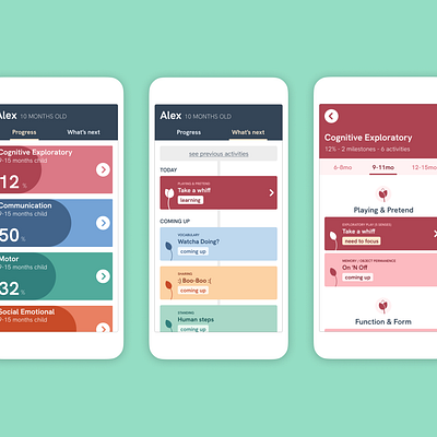 NurturEd learning app MVP prototype branding buttons components design material design ui