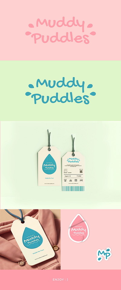 Muddy Puddles | Logo Design branding children outerwear designer graphic design graphiks graphiksdeign identity design logo minimal outerwear