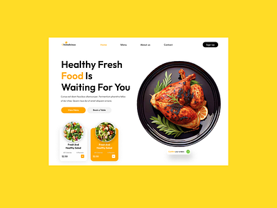 Food Landing Page Design app branding design dribble figma foodweb graphic design grow illustration landingpage logo motion graphics ui ux vector webdesign