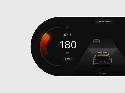 Car speedometer interface 3d ai car design illustration ui uiux ux