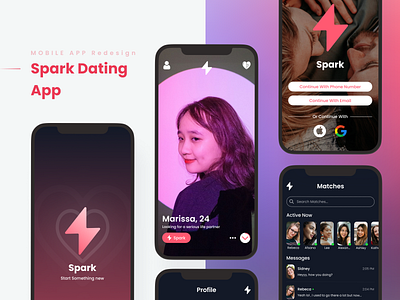 Dating App Redesign app dating design graphic design interface mobile app mobileapp redesign ui ux