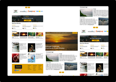 Travelio - Bali Travel Website ui