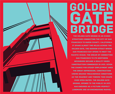 The Golden Gate Bridge graphic design