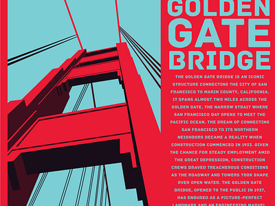 The Golden Gate Bridge graphic design