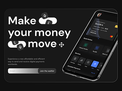 Movin- Fintech landing page figma fintech landing page ui