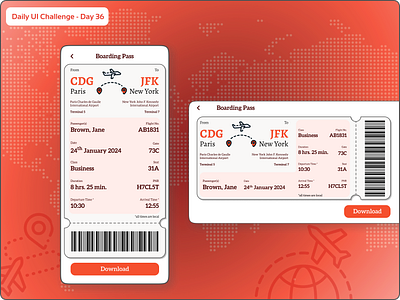 Daily UI Challenge #36 - A Flight E-Ticket with relevant info daily ui challenge daily ui challenge day 36 flight e ticket hype 4 academy ui ux design