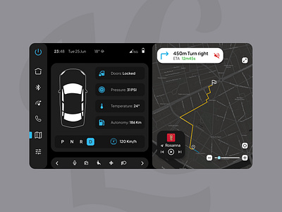 Car Dashboard Design Concept car car dashboard dashboard figma graphic design navigation ui ux uxui design