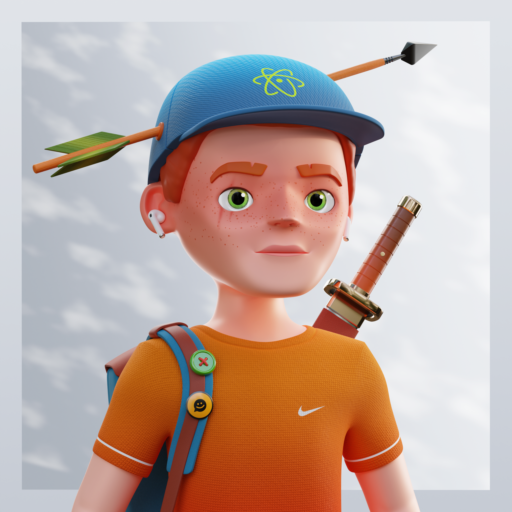 Little knight 3d art blender blender3d boy character design illustration knight photoshop portrait render scout