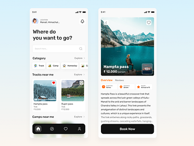 Travel Booking App Screen UI app design brand identity branding design figma illustraton ios design product design travel app travel app design travel booking app travel booking app ui travel guide app travel ui trending ui ui ui design ui ux ux ux design