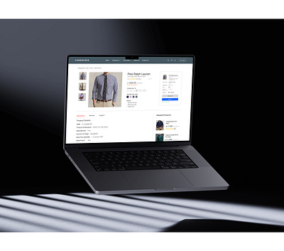 Product Detail Webpage fashion figma mockup ui ux webpage