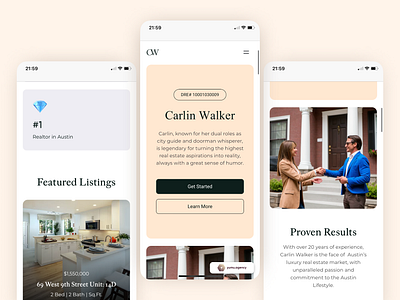 Real Estate Agent Website Redesign design agency landing page real estate redesign web design website