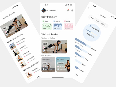 Daily UI-041-Workout Tracker daily ui challenge dailyui ui design workout tracker