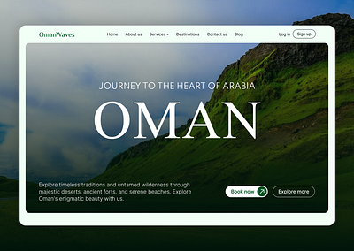 OmanWaves: Travel Agency Website Landing Page Design of Arabia arab travel design community design inspo designdaily dribbble hero banner hero page landing page new design inspo product design travel landing page travel to oman ui uiux user centered user interface website landing page