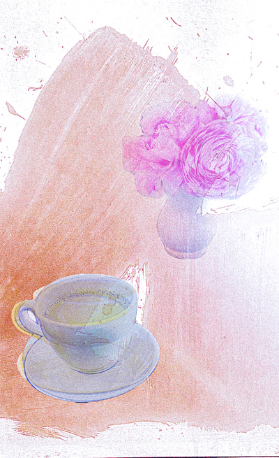 coffee & flowers photography photoshop