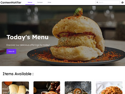 Canteen Notifier college figma food graphic design project ui
