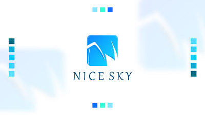 NICE SKY | N Letter Logo brand identity branding creative design graphic graphic design illustration letter logo logo logo branding modern n letter sky logo square