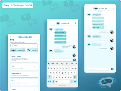 Daily UI Challenge #38 - A live chat UI with a customer support daily ui challenge daily ui challenge day 38 design hype 4 academy live chat ui ui ux ux design