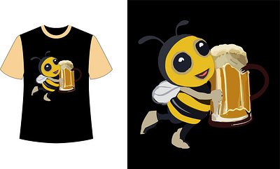 Kids T-shirt Design baby bee funny illustration t shirt