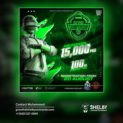 PUBGM Event Poster for GCWxSHZ branding design esports gaming graphic design illustration logo photoshop poster