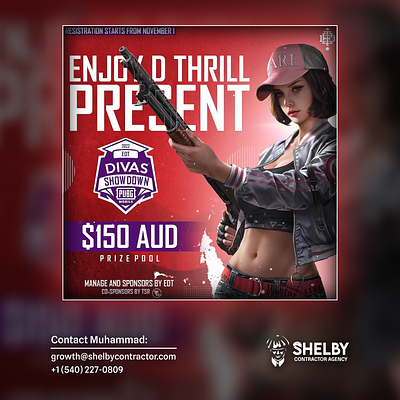 PUBGM Event Poster for Enjoy D Thrills EDT branding design esports gaming graphic design illustration logo photoshop poster