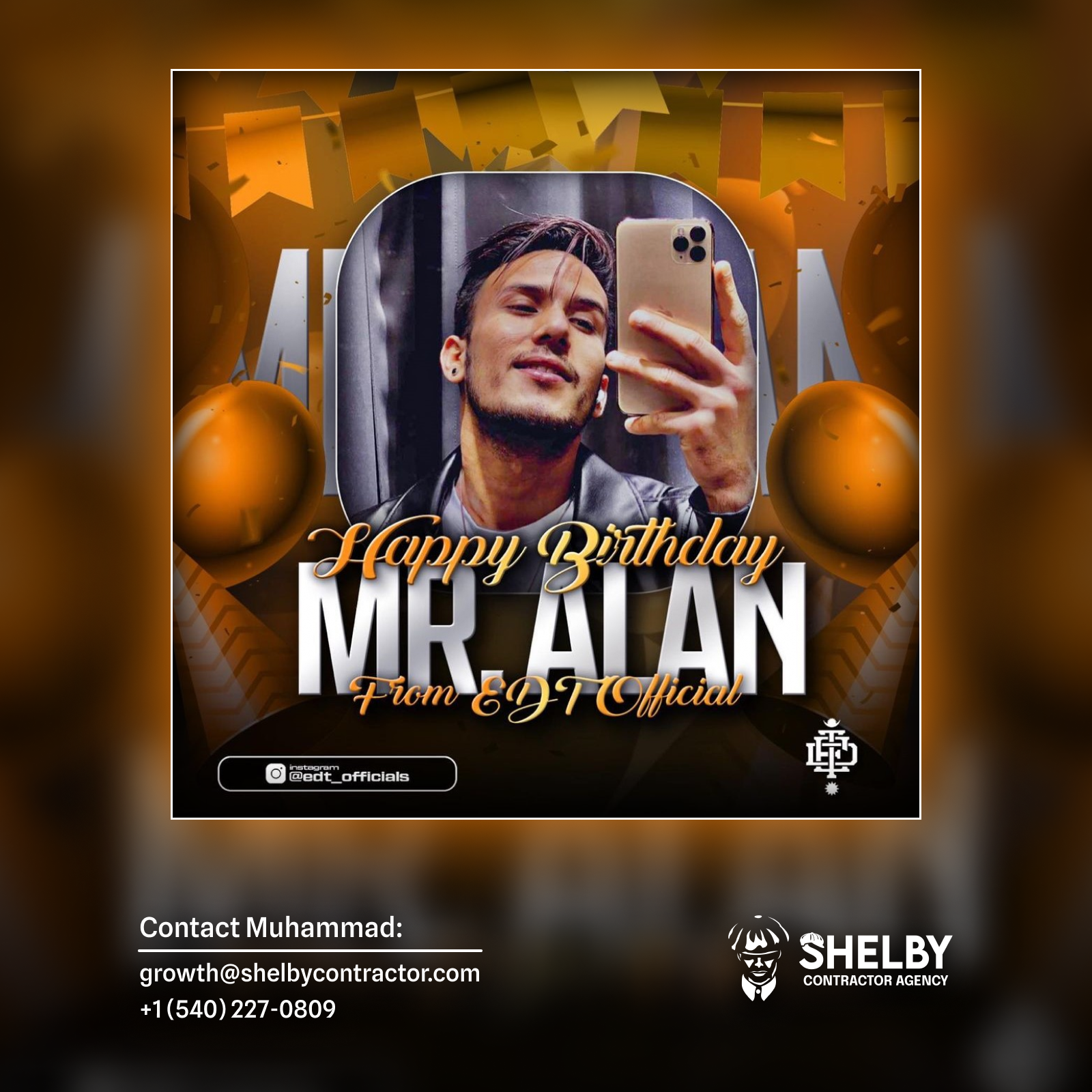 Birthday Poster Design for EDT Owner branding design esports gaming graphic design illustration logo photoshop poster