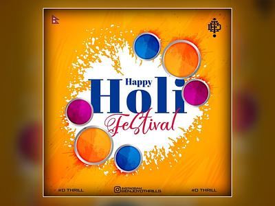 Holi Festival Poster Design for EDT branding design esports gaming graphic design illustration logo photoshop poster