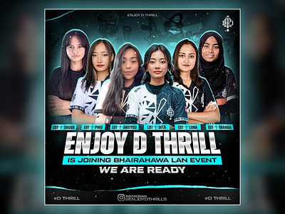 Team EDT Joining LAN Event Poster branding design esports gaming graphic design illustration logo photoshop poster