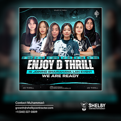 Team EDT Joining LAN Event Poster branding design esports gaming graphic design illustration logo photoshop poster