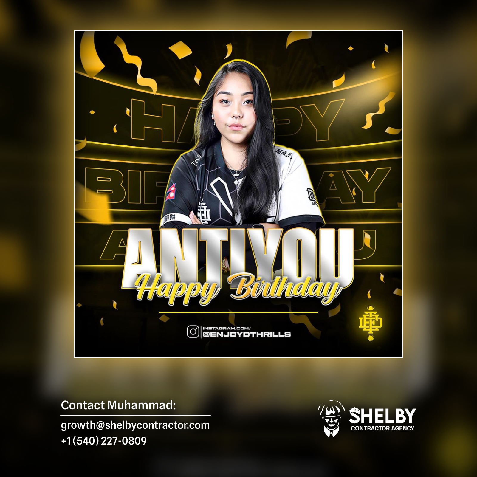 Birthday Poster Design for EDT branding design esports gaming graphic design illustration logo photoshop poster