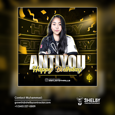 Birthday Poster Design for EDT branding design esports gaming graphic design illustration logo photoshop poster