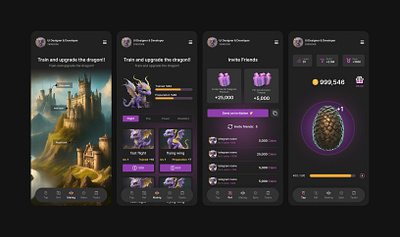 UI design of the click game called Dragon ui user experience