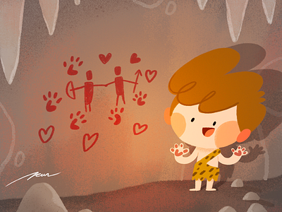 Cave Love cartoon character color colorful cute design illustration sketch