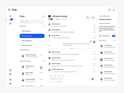CRM & Email - Dashboard apps chat clean crm dashboard dashboard design design email messenger minimalist product design team chat ui ui design uiux