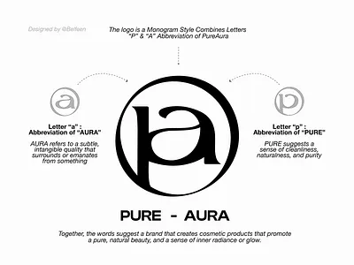 PUREAURA LOGO CONCEPT branding logo logo concept logo sketch logomark