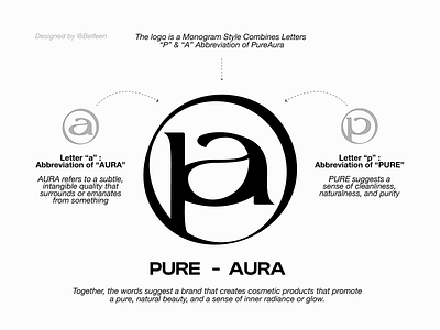 PUREAURA LOGO CONCEPT branding logo logo concept logo sketch logomark