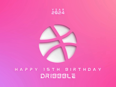 Happy birthday Dribbble 3d animation design dribbble dribble graphic design illustration logo motion motion design motion graphics official playoff playoff typography video