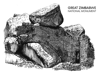 Great Zimbabwe National Monument - Illustration illustration