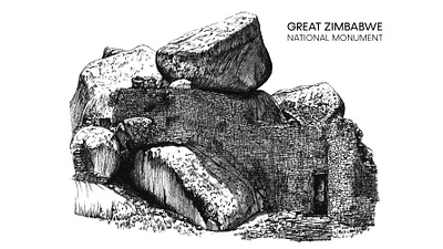 Great Zimbabwe National Monument - Illustration illustration