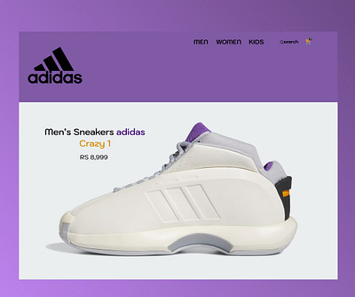 Adidas Crazy 1 Page branding graphic design ui