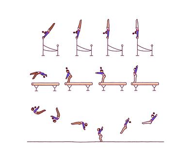 Olympic Gymnastics animation gymnastics olympics olympics2024 paris2024 simonebiles