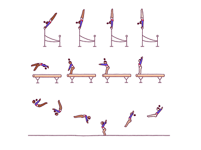 Olympic Gymnastics animation gymnastics olympics olympics2024 paris2024 simonebiles