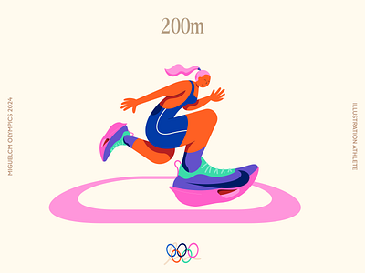 200m character illustration illustrationathlete illustrator miguelcm olympics run sports