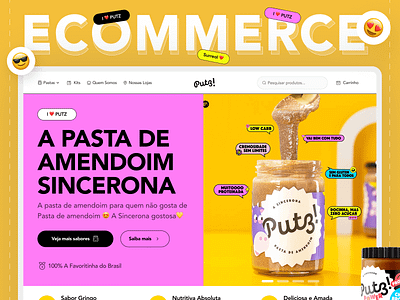 PUTZ - Food Ecommerce e commerce fitness ecommerce food food ecommerce landingpage online store peanut shop shopify store ui design webdesign