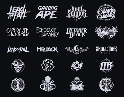 Logofolio (vol.1) bandlogo branding emblem graphic design handlettering lettering logo mascot monogram sign