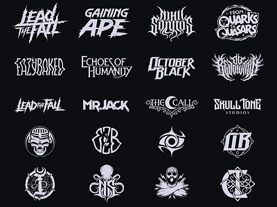 Logofolio (vol.1) bandlogo branding emblem graphic design handlettering lettering logo mascot monogram sign